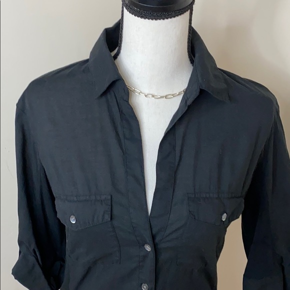 James Perse Sheer Slub Side Panel Shirt size 3 NWT - Picture 2 of 5